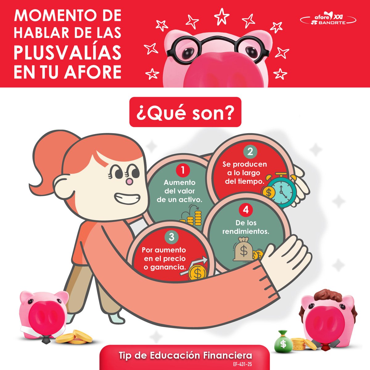 XXIBanorte's tweet photo. ¿Qué son las plusvalías en tu Afore? 📊
🟡 Las plusvalías son el aumento en el valor de un activo, ya sea por el alza en su precio o por rendimientos. 💰
🔗 Conoce más: https://t.co/OnzADunTyL
#EducacionFinanciera #Plusvalias #Afore https://t.co/DHKGLHkUkU