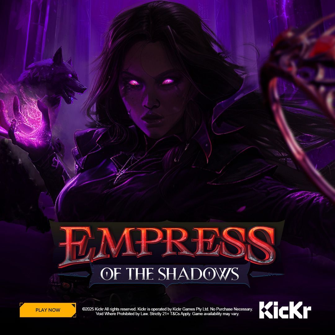 Ready to rule the shadows? 

Empress of the Shadows from Bullshark Games is now live on Kickr! 

🎮 Play now at Kickr.com and unleash your inner empress! 

#EmpressOfTheShadows #BullsharkGames #Kickr #PlayNow #Gaming