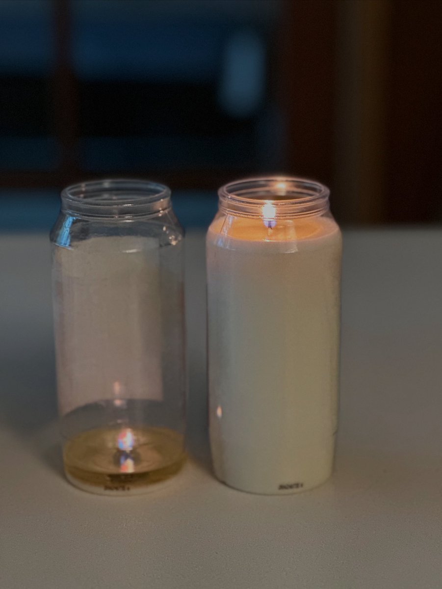 I still haven’t had the fortitude to listen to any of my mom’s voicemails, but I’ve kept a candle constantly lit for 4.5 months now. These kind last 7 days. As one burns out, I light a new one. It’s just a constant tether to wherever she is now. At least, I choose to believe it.