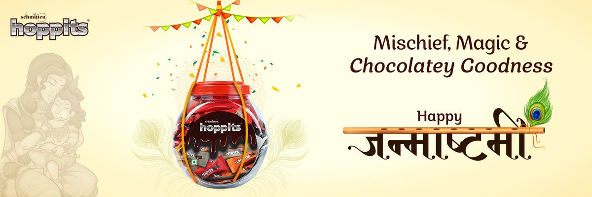 Hoppits_Bar's tweet photo. Mischief, magic & a jar full of chocolatey goodness, just what Janmashtami is all about!
Wishing you a joyful & sweet celebration. 🍫
Happy Janmashtami!
#hoppits #goodnessonthego #janmashtami #krishna #happyjanmashtami https://t.co/zpwcLKUX6M