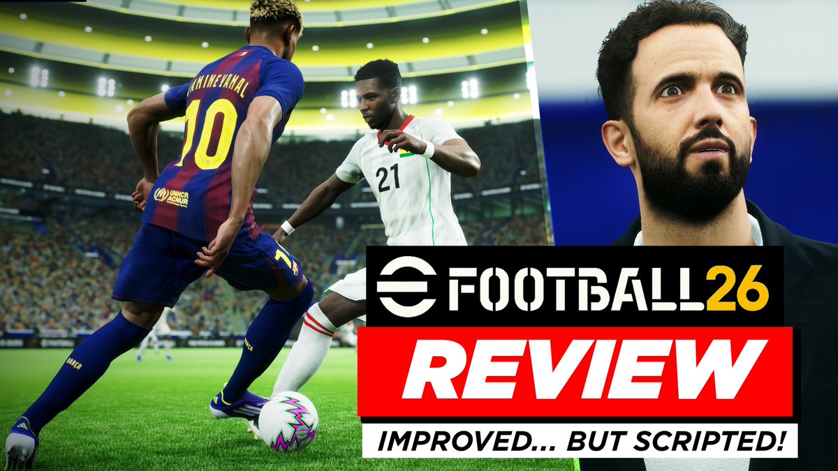 SpoonyPizzas's tweet photo. 🚨eFootball 2026 Review!🚨
🎮Huge improvements in ball physics, player movement, player weight… but shoulder barges, defensive AI, and lack of Master League still hold it back! ⚽
Watch the full breakdown⤵️ https://t.co/b4FbRK2goN
#eFootball2026 #eFootballReview https://t.co/gvzcbrcfsd