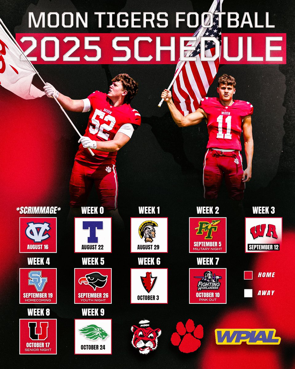 GET THOSE CALENDARS READY 🗓️

Tomorrow we get a little taste of game action…but next Friday? It’s FOR REAL ‼️

Make sure to come out and see us in action this season in what should be an exciting 2025 season! 🔥🐅