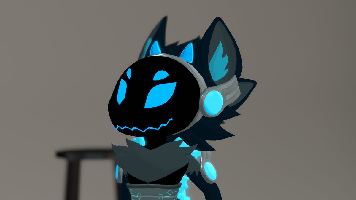 Third commission finished commissioned model for Melfinia. 
#VRChat #mobian #sonicoc #protogen #Godzilla