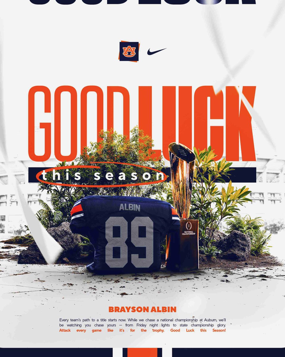 Brayson Albin 4.5⭐️ LS (@brayson_albin) on Twitter photo #89 Thank you <a href="/chadlunsford/">Coach Chad Lunsford</a> I look forward to watching <a href="/AuburnFootball/">Auburn Football</a> this year!
🦅 #WarEagle #ToeTheLine #RecruitBJP
<a href="/AuburnMade/">Auburn FB Recruiting</a>
<a href="/CoachPaxMonty/">Paxton Montgomery</a> #89 Thank you <a href="/chadlunsford/">Coach Chad Lunsford</a> I look forward to watching <a href="/AuburnFootball/">Auburn Football</a> this year!
🦅 #WarEagle #ToeTheLine #RecruitBJP
<a href="/AuburnMade/">Auburn FB Recruiting</a>
<a href="/CoachPaxMonty/">Paxton Montgomery</a>