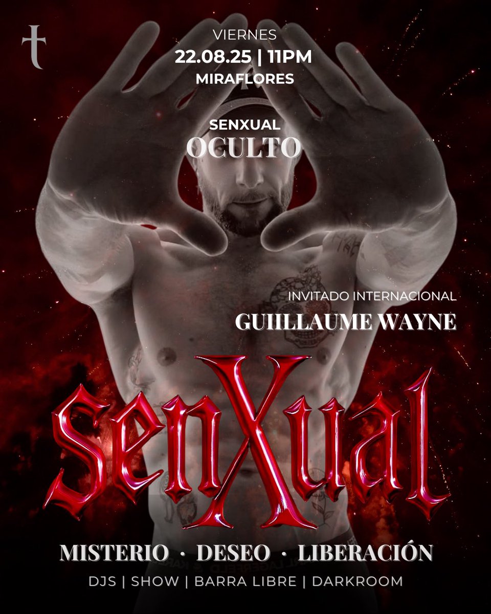 SenXual Club (@senxualclub) on Twitter photo Sen❌ual: Oculto 🎭
El misterio y tu sensualidad serán tus mejores aliados.
🔥 Show <a href="/GWayneOff/">GuillaumeWayne1</a> 🇫🇷
🎧 DJs | 🥃 Barra libre | 🖤 Darkroom
☝🏻 Dresscode: Que nadie sepa quién eres, pero todos quieran conocerte.
Únete al club Sen❌ual
chat.whatsapp.com/BSpZUWrbOX9IU6… Sen❌ual: Oculto 🎭
El misterio y tu sensualidad serán tus mejores aliados.
🔥 Show <a href="/GWayneOff/">GuillaumeWayne1</a> 🇫🇷
🎧 DJs | 🥃 Barra libre | 🖤 Darkroom
☝🏻 Dresscode: Que nadie sepa quién eres, pero todos quieran conocerte.
Únete al club Sen❌ual
chat.whatsapp.com/BSpZUWrbOX9IU6…