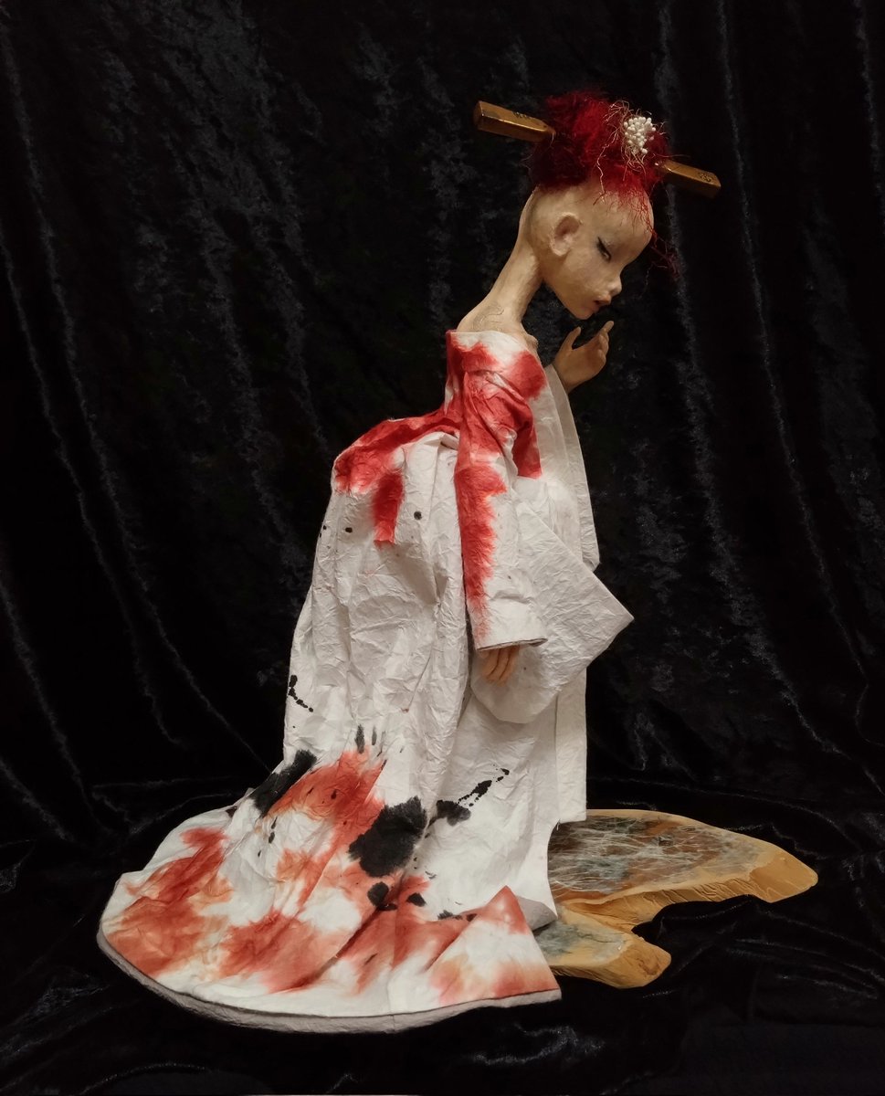 doll_memi's tweet image. 【Labyrinth vol.2 妖怪•ホラー】

🔴16日(土)　本日最終日　17時迄
❥東京交通会館　Ｂ１ゴールドサロン  

いよいよ見納めです
私も少し在廊いたします
メッチャ人見知りですが…
お声かけください🙇

よろしくお願いいたします🌷

#ラビリンス　#labyrint　
#交通会館ゴールドサロン
#布人形