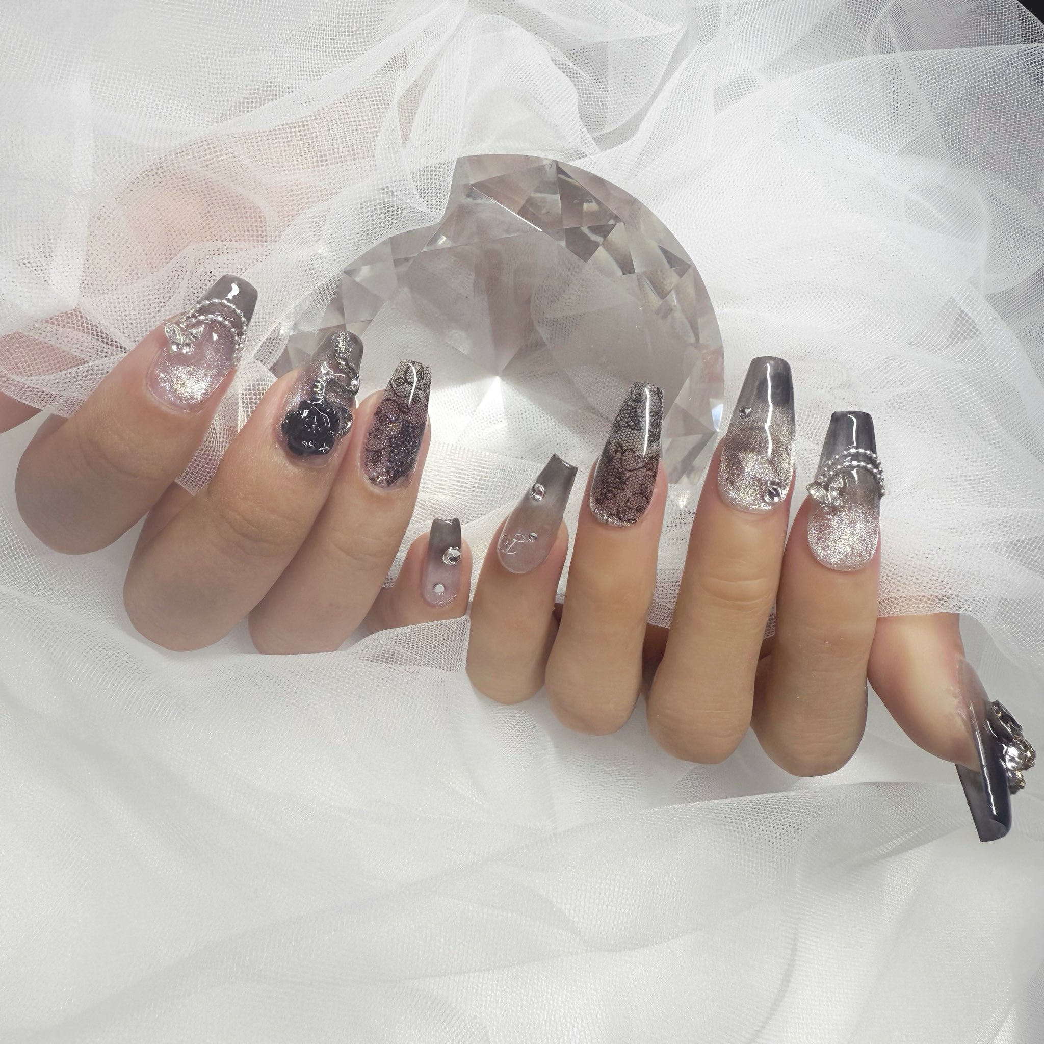 新作入荷中❤️希望額提示して下さい❤️　ネイルチップ　オーダー Lilith_nail☆ジェルネイルチップ☆オーダー受付中☆几何