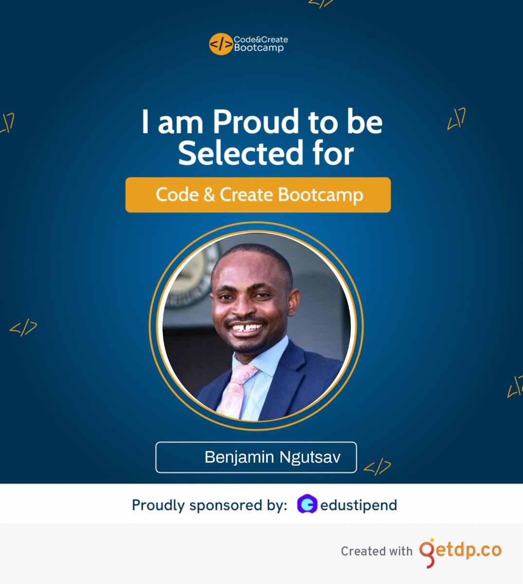 I'm excited to share that I have selected for a coding Bootcamp.

This is a new journey of coding for solutions.

#TechForGood #DigitalSkills #Code&amp;CreateBootcamp
<a href="/codecreatehq/">@codecreatehq</a>