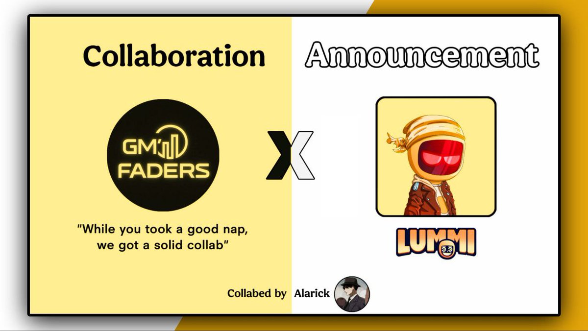 Collaboration : 𝐆𝐦𝐅𝐚𝐝𝐞𝐫 𝐗 𝐋𝐮𝐦𝐦𝐢

3 GTD &amp; 5 FCFS  Giveaway🎉🎁

To Enter
✅ Follow <a href="/GmFader/">ＧｍＦＡＤＥＲ</a> &amp; <a href="/LummiWorld/">Lummi</a> 
✅ Like and Retweet this collab Tweet
✅ Drop Sol Address, sit back, relax and Chill

Winners will be dropped within 18 hours