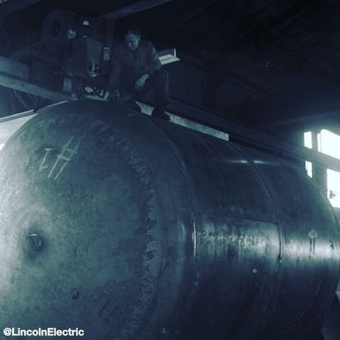 Welding tanks for water softener systems at Dover Tank &amp; Stack Co., Dover, NJ, February 1945. 

#FlashbackFriday #FBF #WeldRed #WeldRedNation