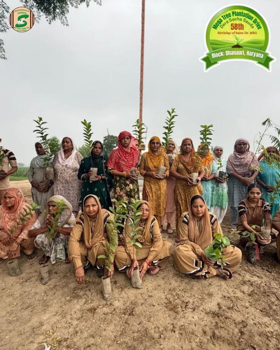 🌏  डेरा सच्चा सौदा अनुयायियों ने लाखों पौधे 🌱 लगाए। Saint Dr MSG के सपने के अनुरूप 🍃 #PlantForFuture अभियान ने बंजर भूमि को हरी-भरी बना दिया। 🌳✨
#MegaTreePlantation