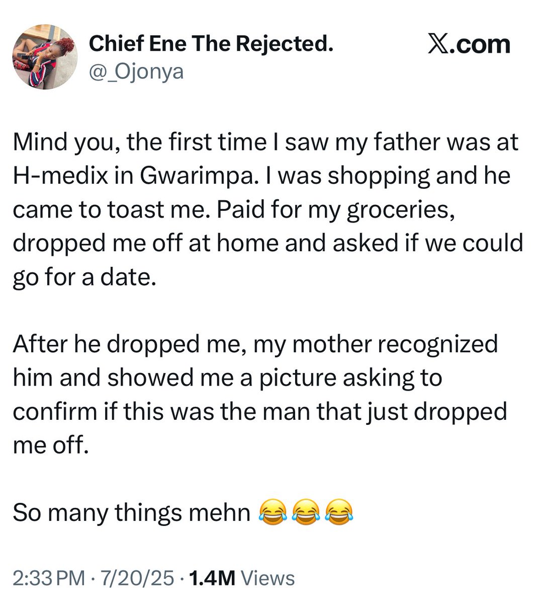 StritKidd's tweet image. At least her papa no reject am.
🤷🏾‍♂️