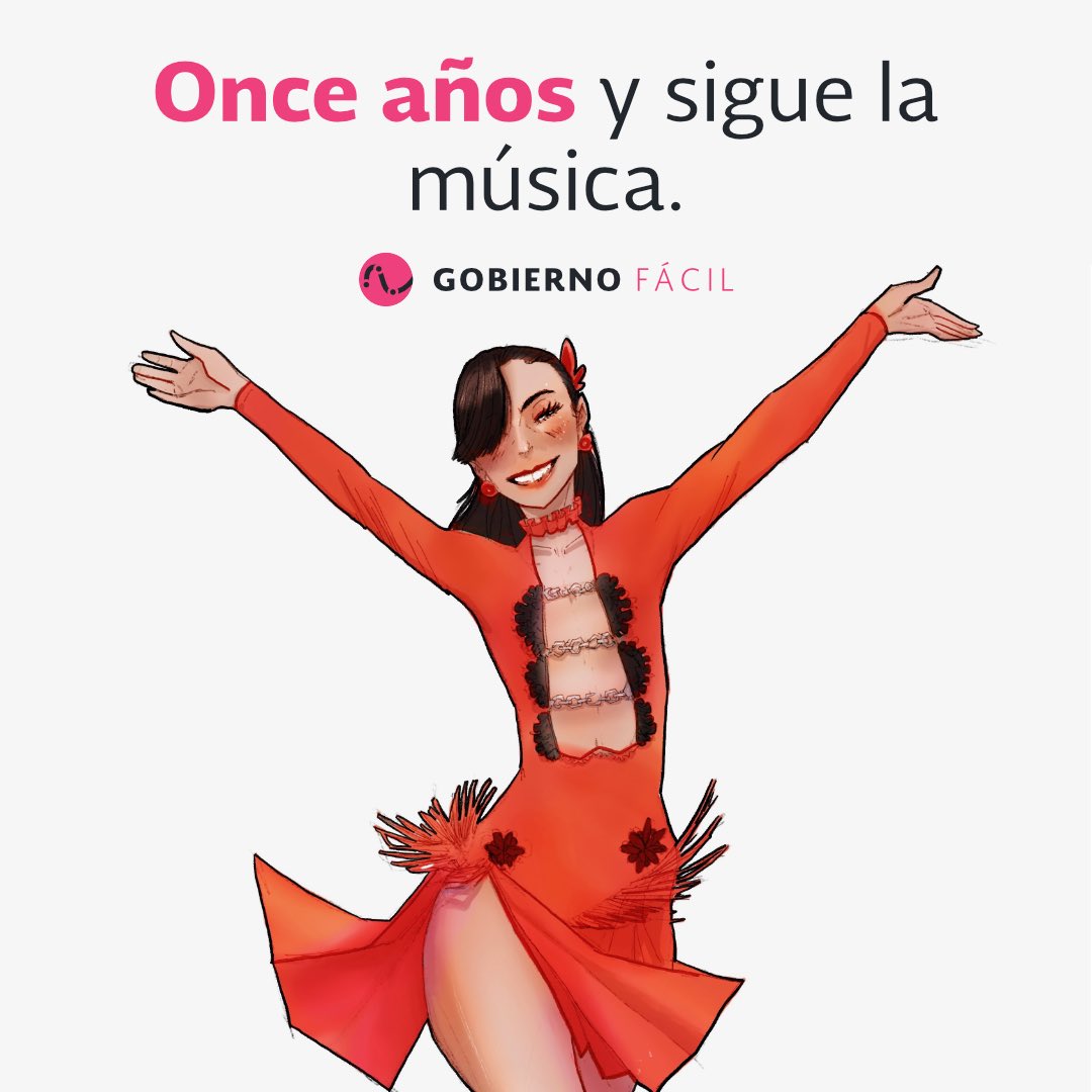 Once años y sigue la música.