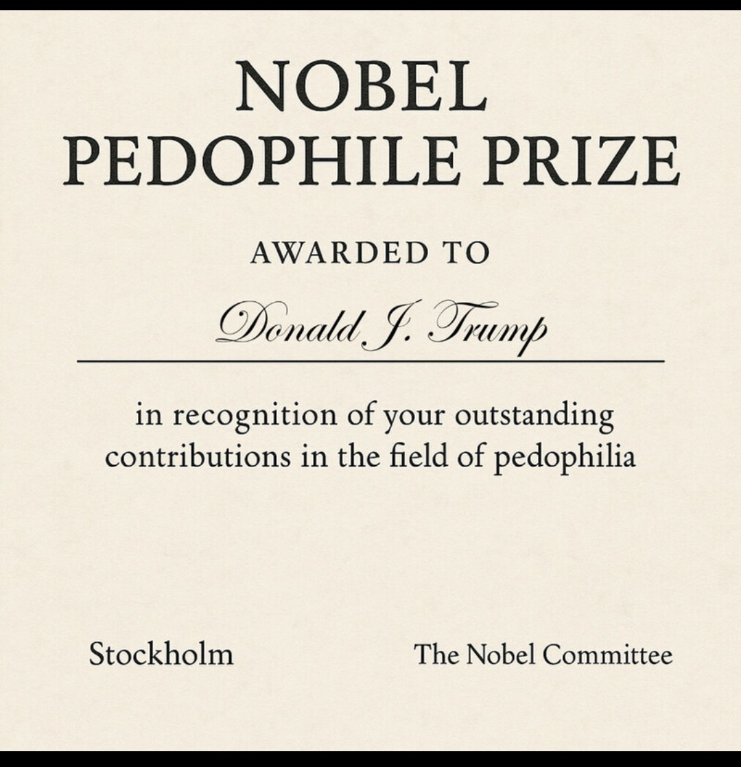 prevtsghost's tweet image. Donald Trump receives Nobel Prize!..