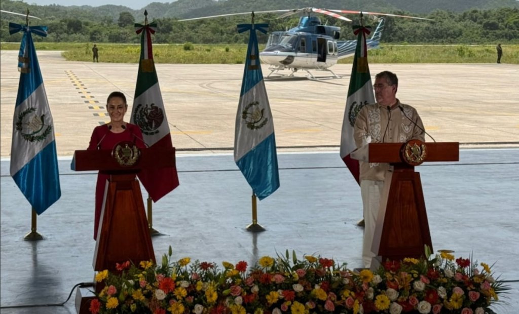 Sheinbaum y Arévalo acuerdan reforzar seguridad binacional; anuncian ampliación del Tren Maya a Guatemala y Belice

losperiodistas.com.mx/portal/sheinba…