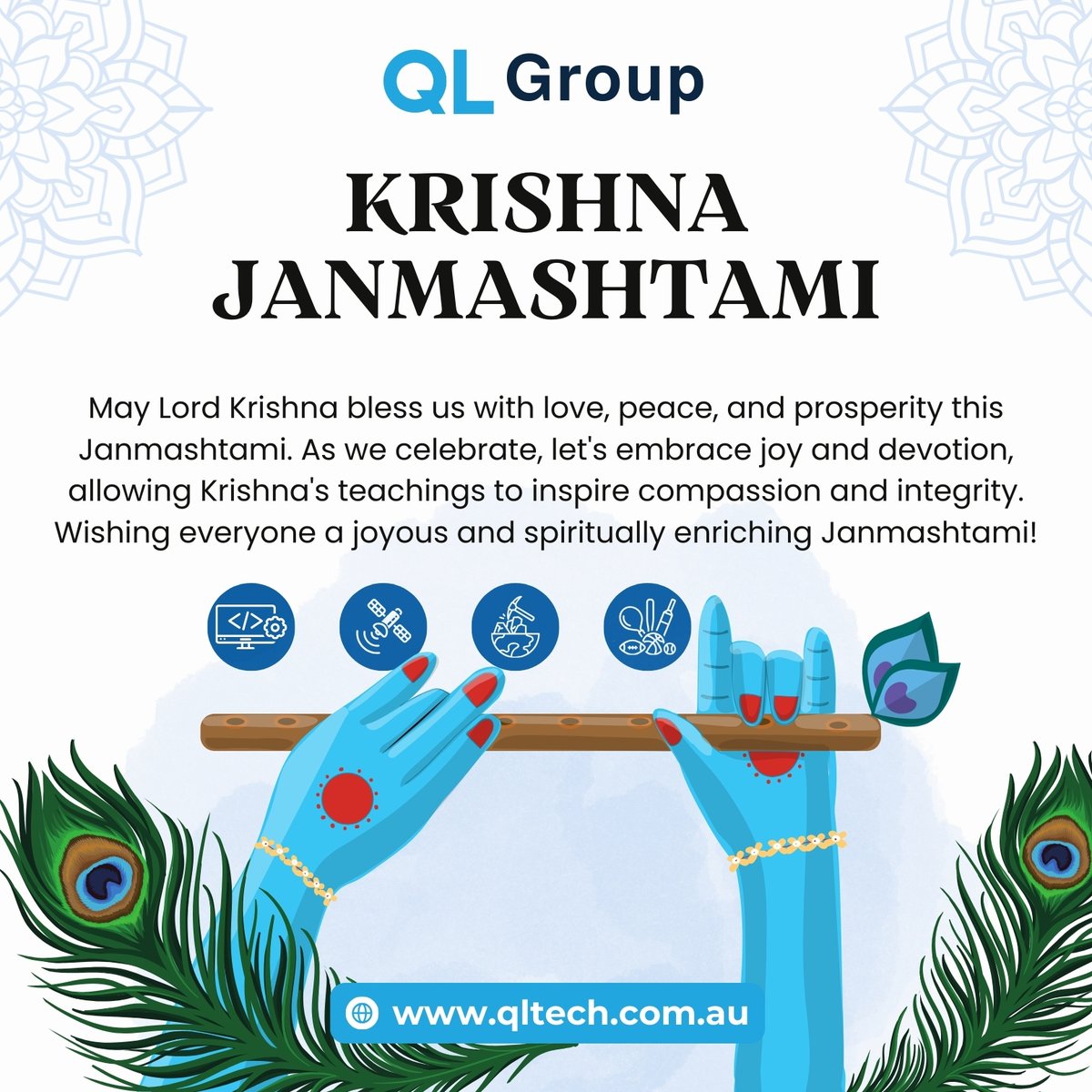QLTechAustralia's tweet image. Wishing you a blessed Janmashtami 🕉️, may the divine blessings of Lord Krishna 🪔 bring peace, joy, and prosperity to all🌸.
zurl.co/OsCVf