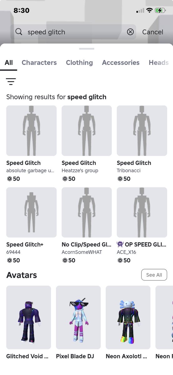 transon66624's tweet photo. there is a bunch of speed glitch, snow clip, speed glitch emotes on Roblox that makes your character glitch through wall system. This should not be a thing. https://t.co/eriaLLjmGs