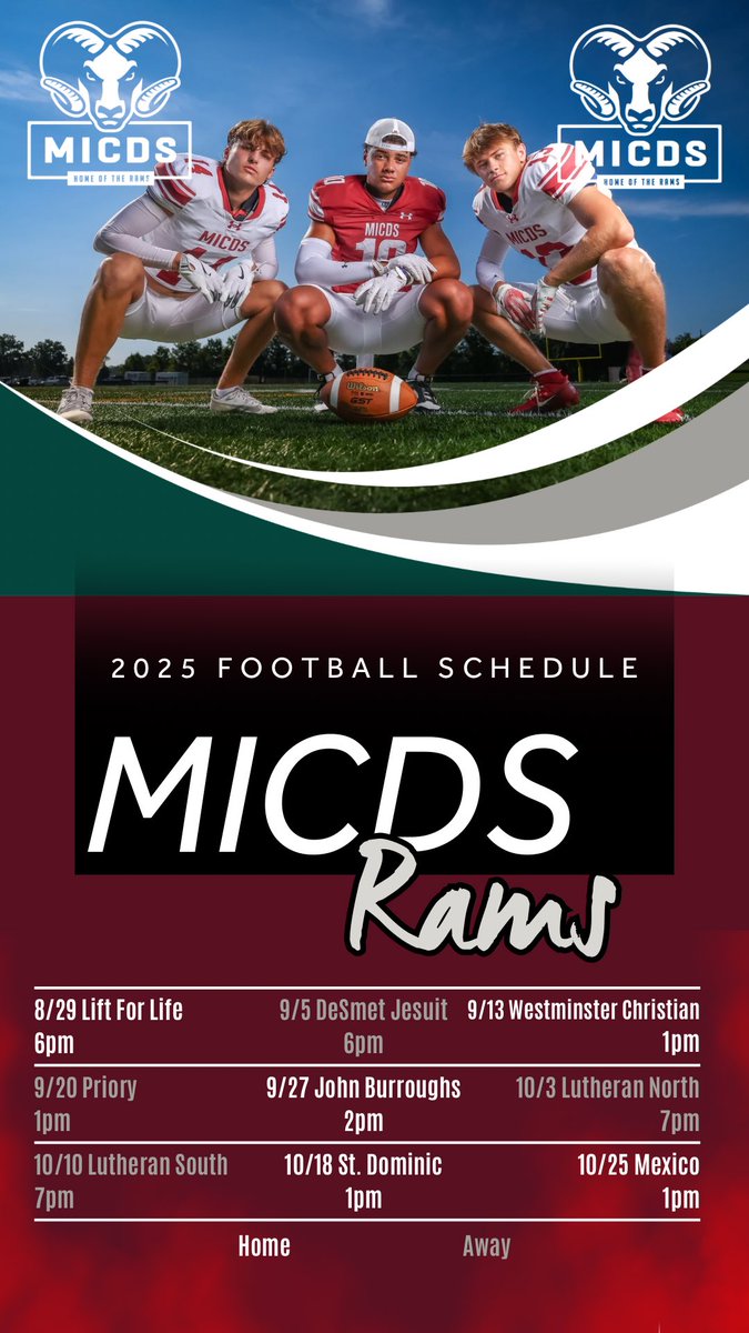 We’re two weeks away from the first ever Friday night lights at MICDS! Don’t miss out on any of the Ram action this year!