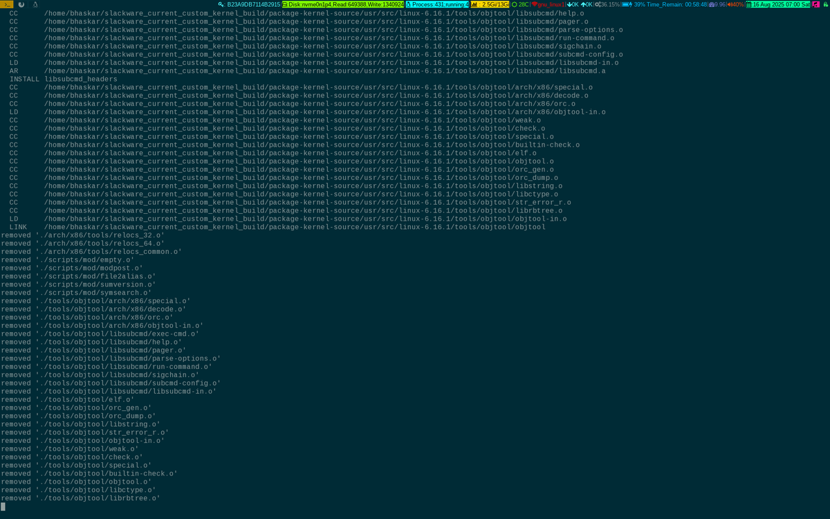 unixbhaskar's tweet image. Sadistic pleasure ....damnit! You can not take it away from me....show off! 😜🤣

#linuxadmin #slackware #opensource #operatingsystem #linux