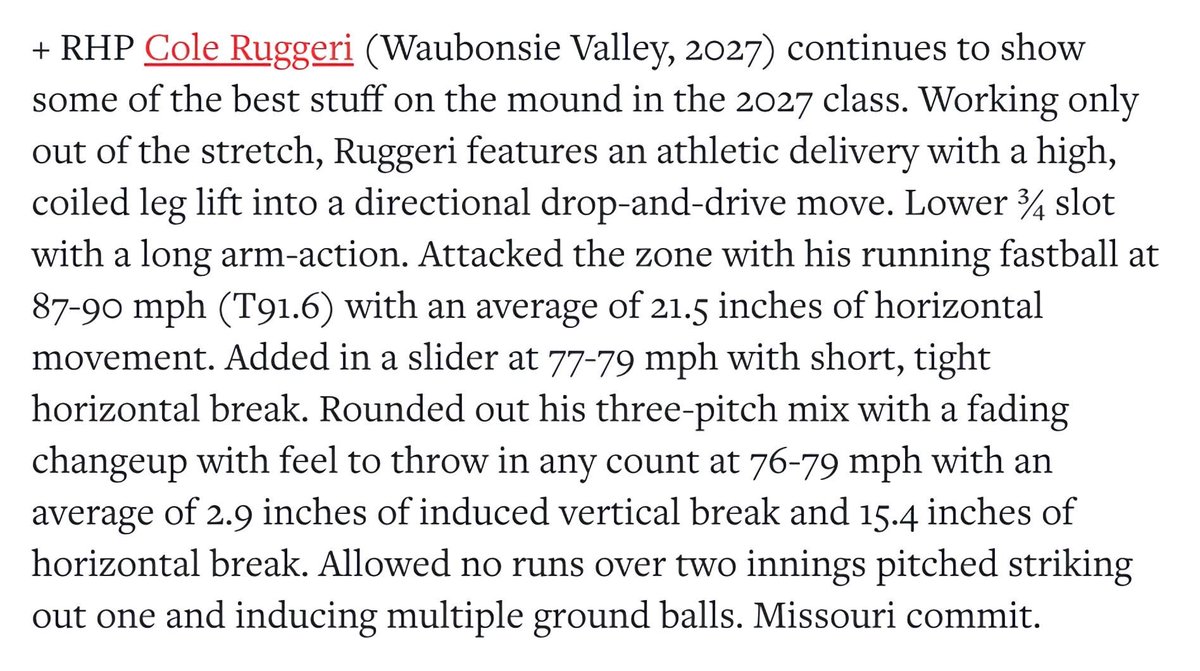 Thank you <a href="/PrepBaseballIL/">Prep Baseball Illinois</a> for the write-up. Great job behind the plate <a href="/Bfournie_2026/">Braden Fournie</a>.

<a href="/prepbaseball/">Prep Baseball</a> <a href="/MizzouBaseball/">Mizzou Baseball</a> <a href="/USAPrimeNat/">USA Prime National Baseball</a> <a href="/CoachAlexHales/">Alex Hales</a> <a href="/bsf_pitching/">Ryan McWilliams</a>