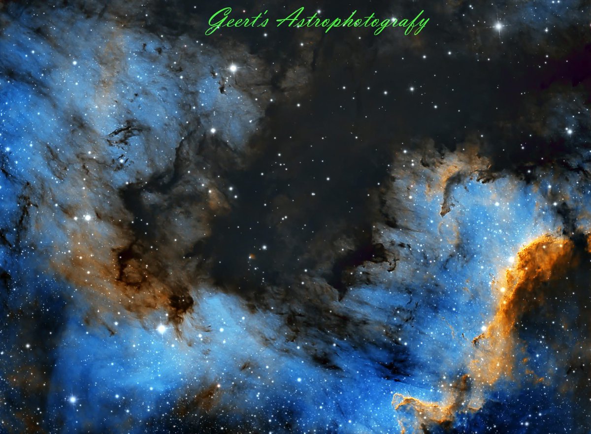 raceduck's tweet photo. NGC 7000 in SHO pallet https://t.co/z557KUZjWs
