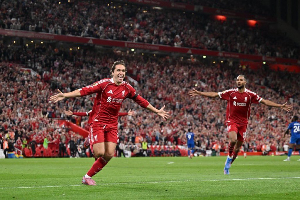 Chiesa is a player who didn’t get the minutes he deserved last season.

He never complained. Every single minute he was given, he gave everything.
Incredible professionalism from an incredible player who’s battled through so many injury setbacks.

YNWA!