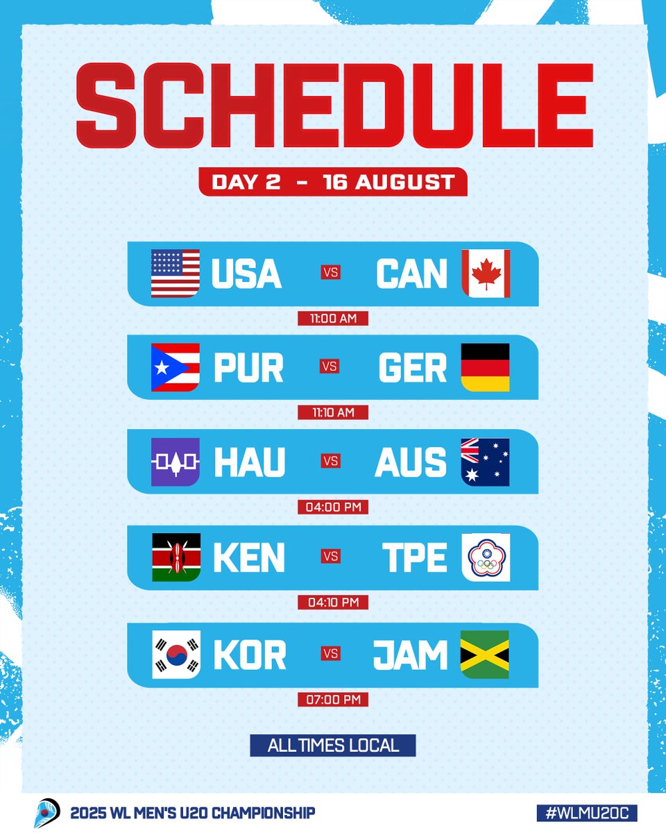WorldLacrosse's tweet photo. Day 2️⃣ in beautiful Jeju 🌊🌴

...and we get our first look at the medalists from the last edition 👀

Watch every game LIVE on WL TV 📺
▶️ https://t.co/YDqBy90SKF

#WLMU20C x #Jeju2025 https://t.co/w7xa74iB4A