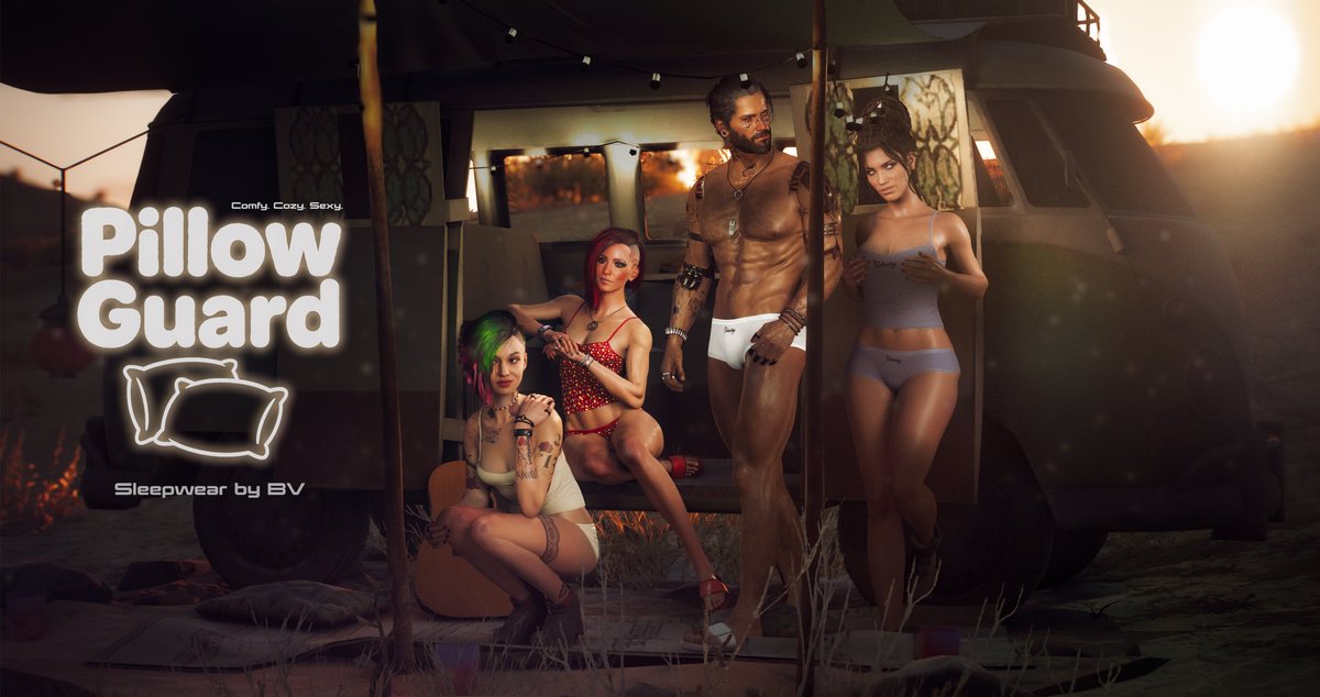 New sleepwear by BV. Coming soon.  📸
#VirtualPhotographer #PhotoMode #Cyberpunk2077 #PhantomLiberty #EroticCyberpunk #DarkRomance