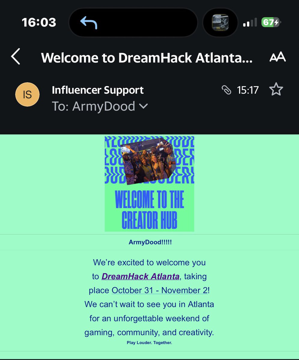 See ya at DreamHack! LFG!! 😎🤙🏻