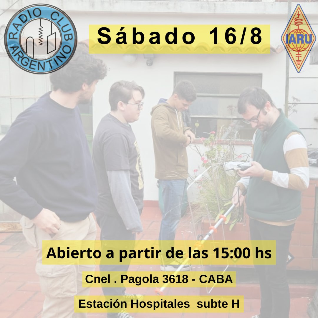 LU4AA's tweet photo. Los esperamos!!
#lu4aa #rcasn #radioaficionados #hamradio https://t.co/mTZtYOqiVl