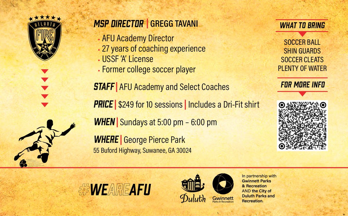 Registration is open for AFU Master Skills Program! Register Today! ⚽️ #weareafu