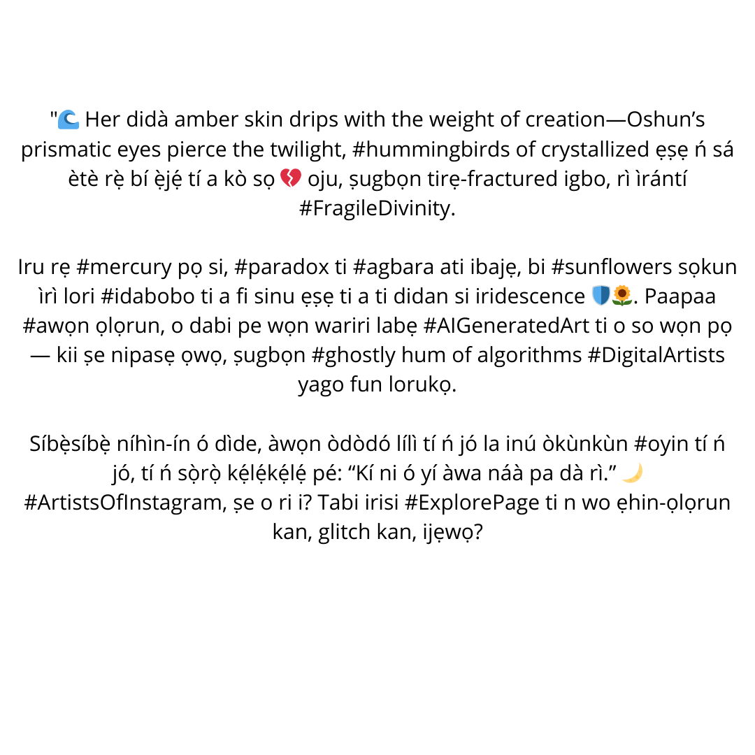 AfriKabakata's tweet photo. #afrikabakata #africa #cuture #afro #ai #digitalart #artist #surreal #language #aiart #digitalart #surrealart #aivisualart #liquidlight #culturalmythology #divinefeminine #hyperrealismart #digitalsculpture #afrofuturismart #aiartistcollective #symbolisminart https://t.co/C5uAS1nh6i