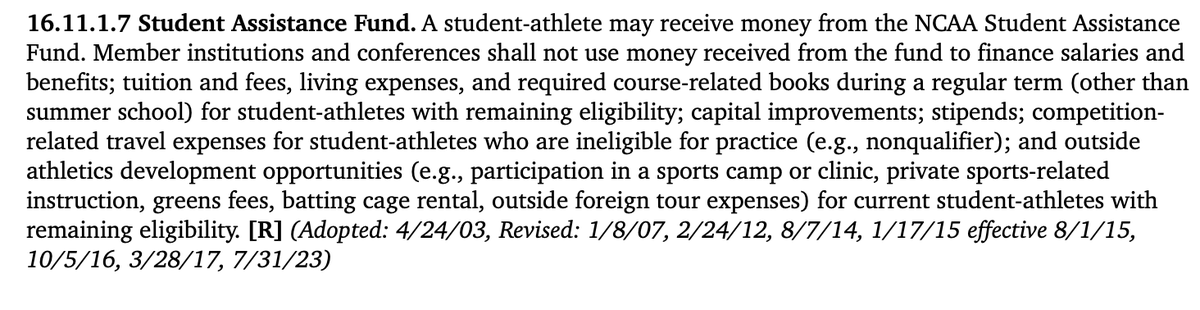 With Michigan facing fines of more than $30 million, worth noting that the money goes to the NCAA Student Assistance Fund. It helps Division I college athletes with needs that arise during college that fall outside of expenses covered by traditional scholarships.
