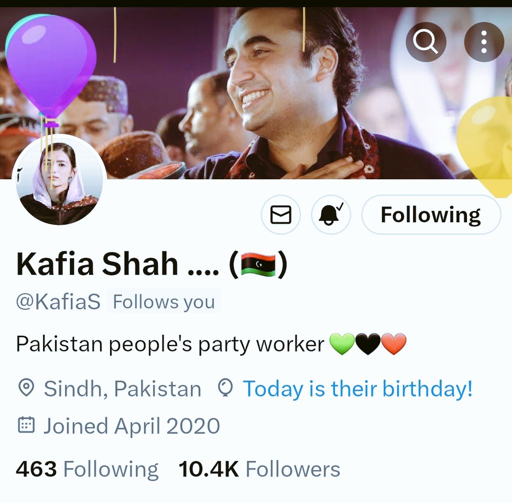 پاکستان پیپلز پارٹی  جیالي  <a href="/KafiaS/">Kafia Shah .... (🇱🇾)</a> کو سالگرہ بہت بہت مبارکباد 

#HBDKafiaShah 🎂🇱🇾