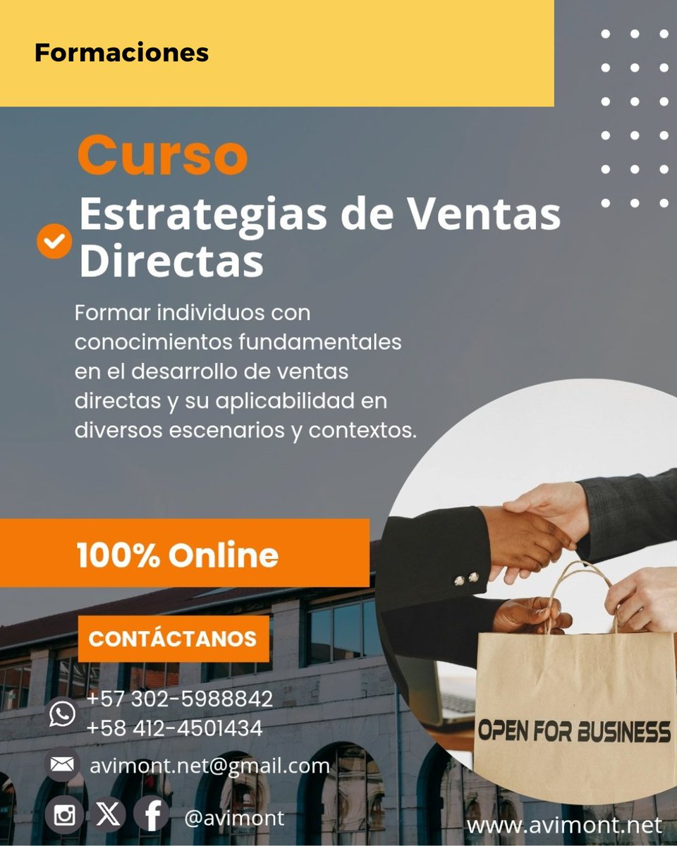 Inscripciones abiertas!!!

Aumenta tus ventas y fórmate virtualmente con nosotros en avimont.net 

Síguenos en <a href="/avimont/">Ávimont</a> y obtén una extraordinaria formación...