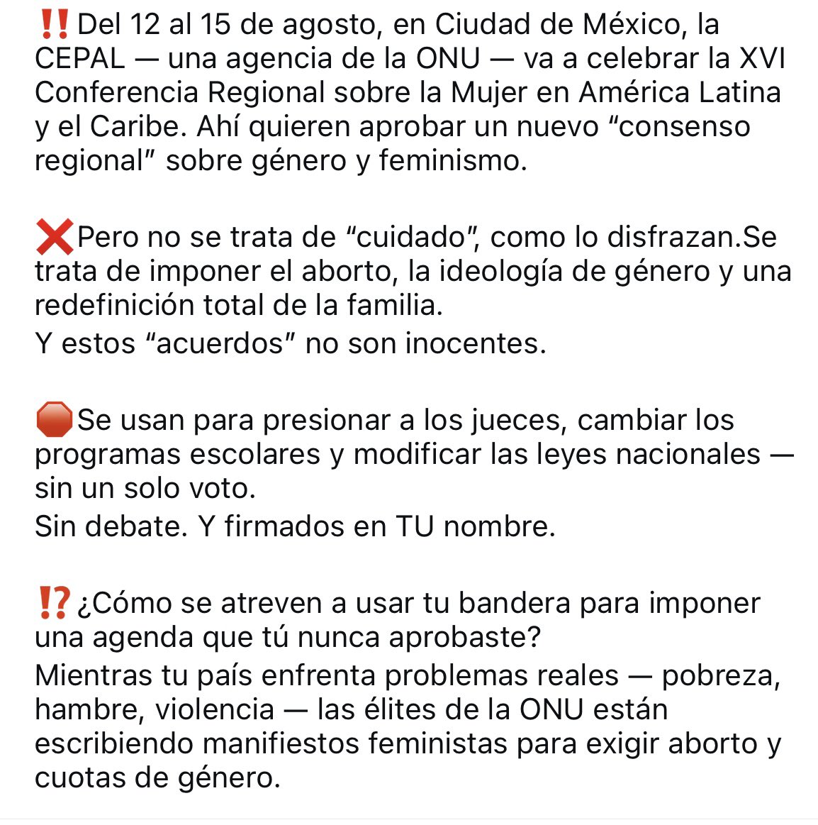 DamarisPatrocin's tweet photo. Burócratas de la ONU, que
nadie eligió, quieren firmar como si fuera ley el aborto la ideología de género — usando tu nombre y tu bandera.

Les recordamos a @MayrajimenezTFJ y @MMujerRD que tenemos ojos en el cielo por todas partes…..@PresidenciaRD https://t.co/K0Omk6PDXV
