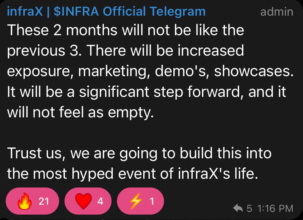 inversedpowers's tweet photo. The $INFRA team just dropped their official V4 Dapp release date 🎉

Get ready for an increased pipeline of marketing showcasing the journey 

All I can say…it will be worth the wait

#RoadToV4 https://t.co/OSI4qCxu6J