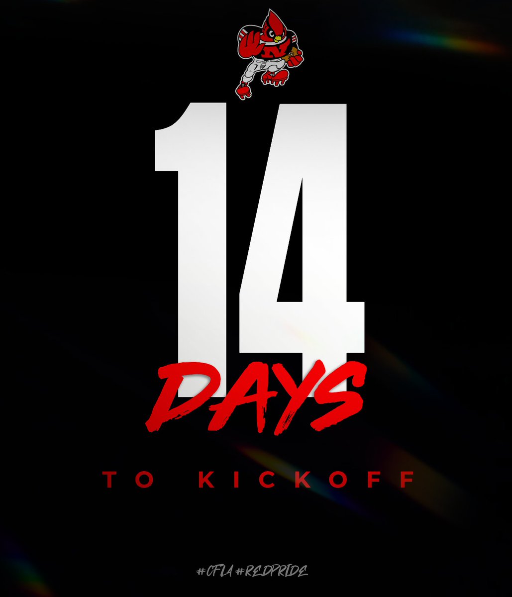 14 Days to Kickoff! #CFLA #REDPRIDE #FN5GL #Sweepstakes <a href="/NewtonCardsFB/">Newton Football</a> <a href="/TMobile/">T-Mobile</a> <a href="/SchoolsNewton/">Newton Community Schools</a>