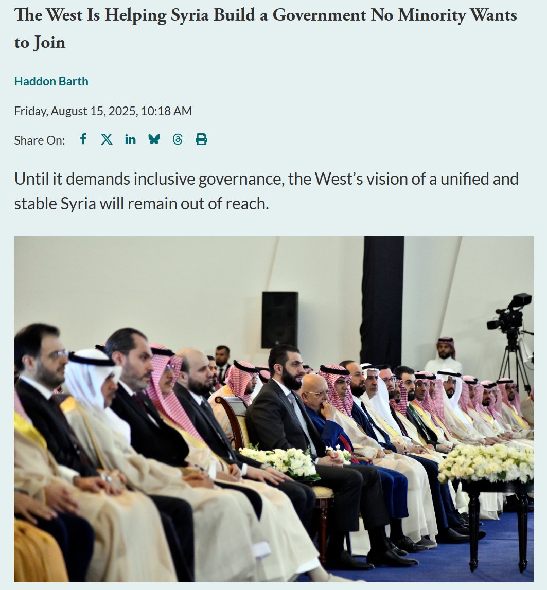 The Syrian government is consolidating power and excluding important groups. It’s time for the United States and Europe to use their leverage, writes Haddon Barth.
lawfaremedia.org/article/the-we…
