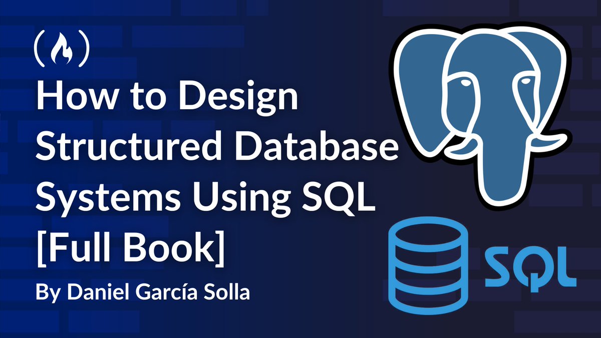 Weekend reading for all you ambitious folks. 🔥 Learn how to architect a database [Free full-length book on SQL and relational DBMS]

Here are this week's five freeCodeCamp  resources that are worth your time:

1. freeCodeCamp just published this full length book on how to