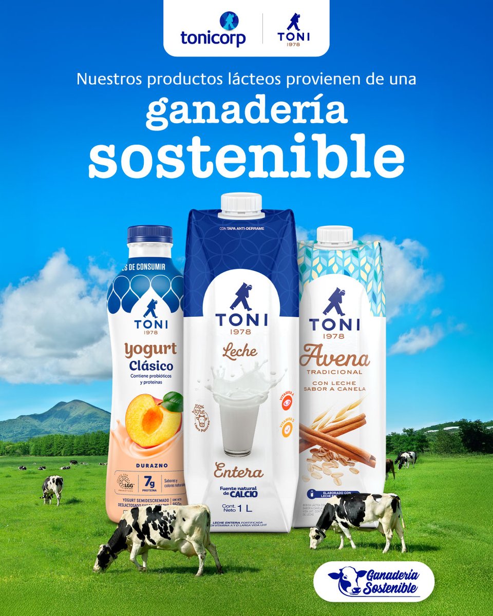 Somos pioneros en implementar prácticas de ganadería sostenible para producir tus productos lácteos favoritos. 🥛 💙​

​#AlimentarTusGanasDeCrecerSiempre