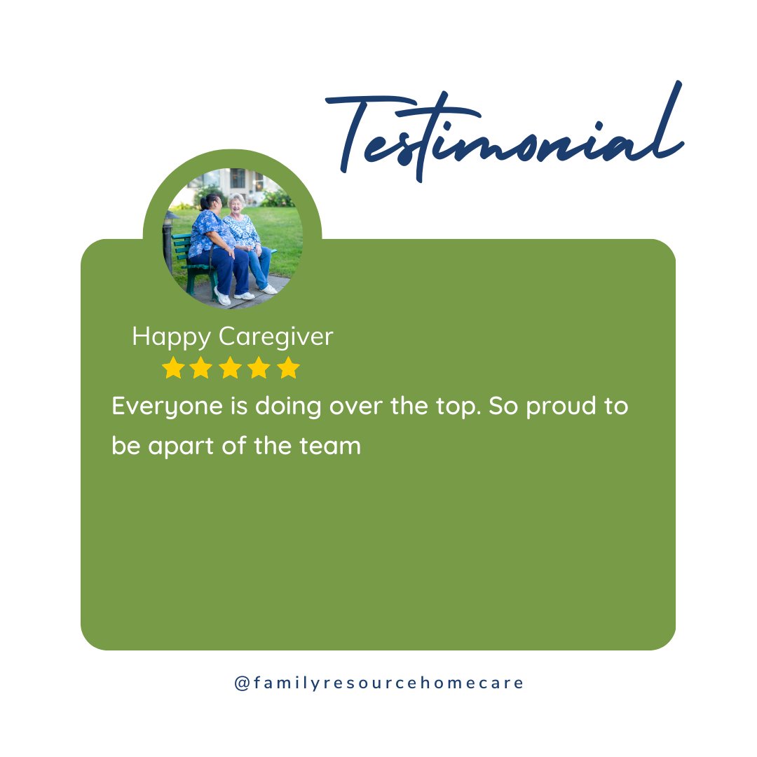 FRHomecare's tweet image. 💬 We’re proud of the positive experiences our caregivers have working here. These testimonials speak to our commitment to support and teamwork. #CaregiverLife #TeamFRHC #CareWithHeart #HomeCareJobs #FamilyResourceHomeCare