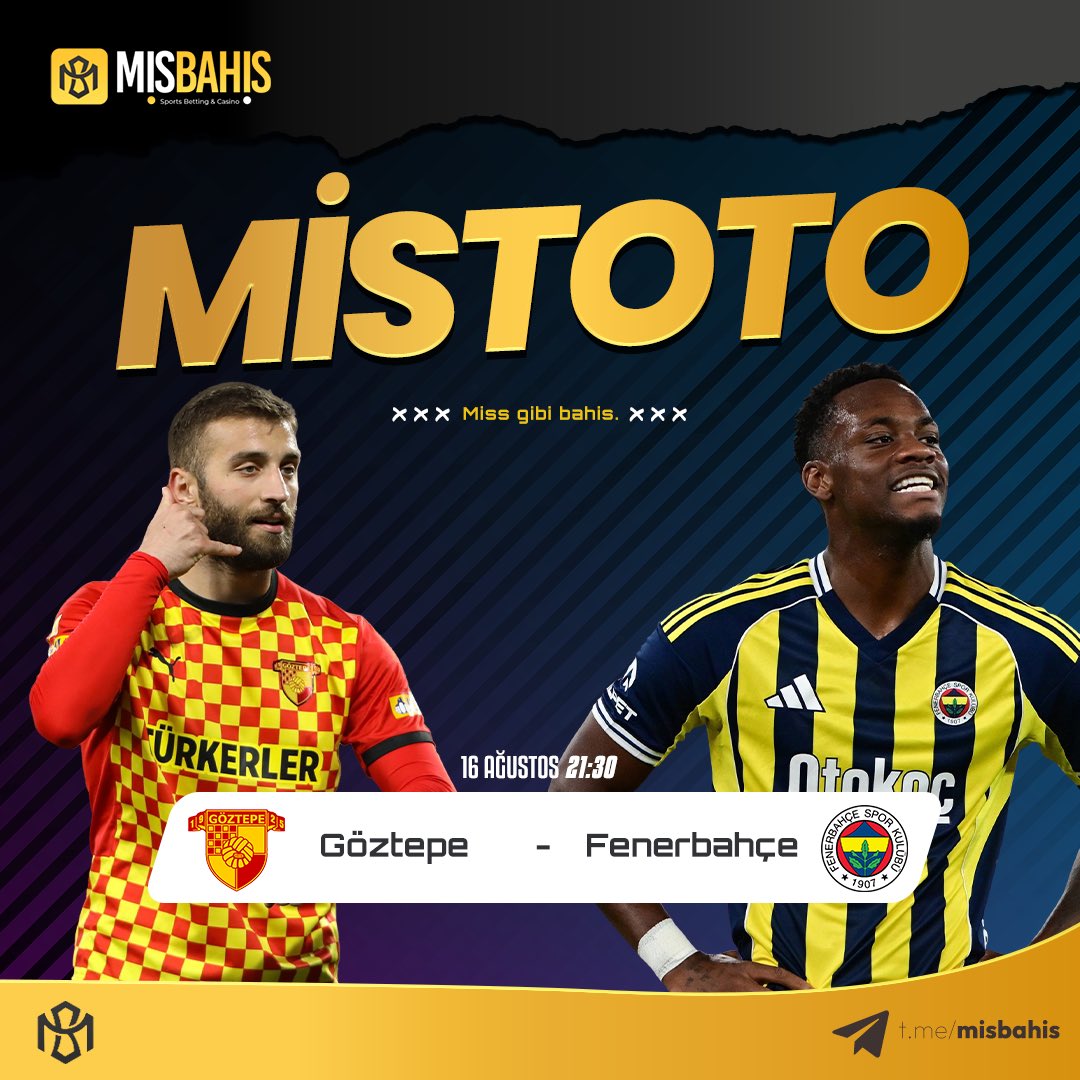 300 TL ÖDÜLLÜ MİS TOTO ETKİNLİĞİ

GÖZTEPE - FENERBAHÇE 

⚽️ İlk golü hangi takım atar?
🏆 Hangi takım maçı kazanır?
🟨 İlk sarı kart hangi takıma çıkar?

⚽️Seçtiğimiz maçta 3 soruyuda doğru cevaplayarak ödülün sahibi ol!

🤩Etkinlik ücretsizdir! Sadece son işlemi etkinlik ve