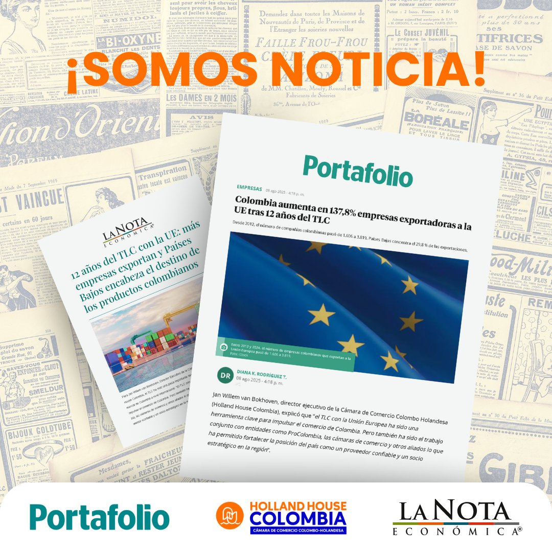 📰¡Nos emociona contarles que, nuevamente, somos noticia!

📊Agradecemos a <a href="/Portafolioco/">Portafolio</a> y La Nota Económica por la mención de las palabras de nuestro director, dentro de la publicación de la nota sobre los 12 años del TLC entre CO y EU.

Lee la nota:
✅portafolio.co/negocios/empre…