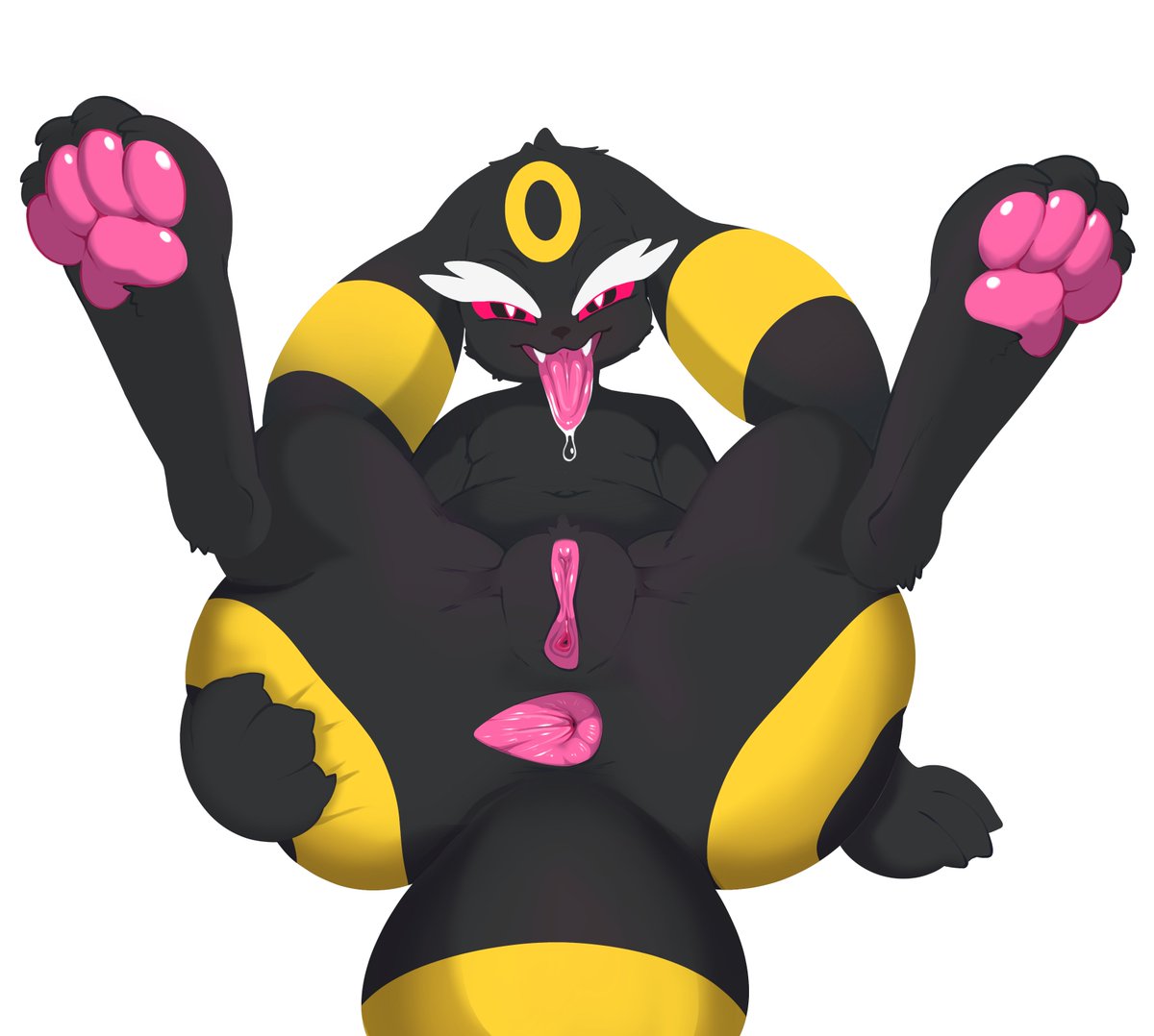 Chunkolates's tweet photo. Umbreon spreading the goods https://t.co/MX9IgpK8Un