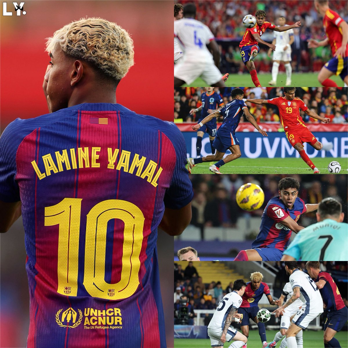 Lamine Yamal’s goals were named Goal of the Tournament in:

• Euro Championship vs France 2024
• Nations League vs Netherlands 2025
• La Liga vs Mallorca 2024
• Champions League vs Inter Milan 2025