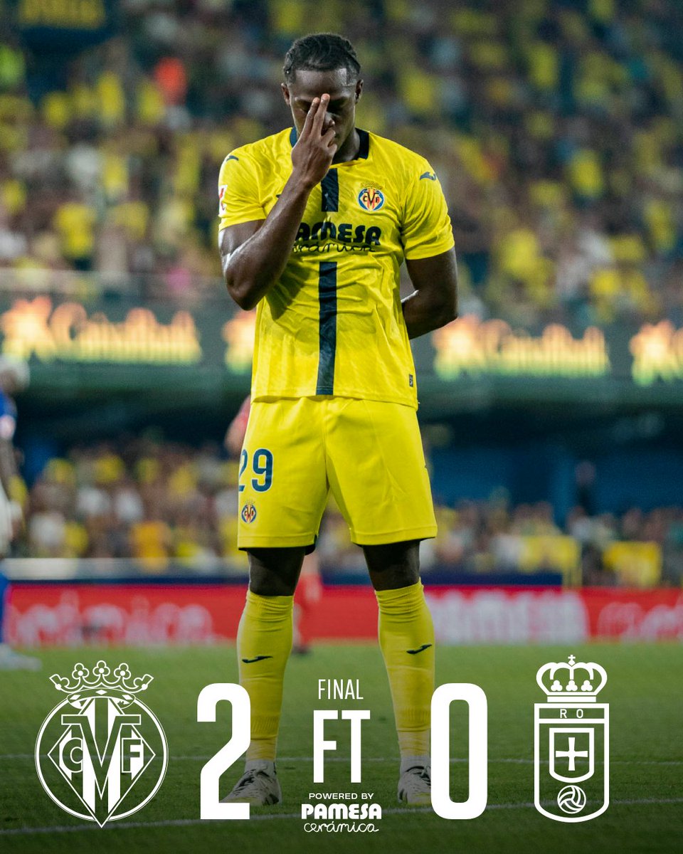 Villarreal CF Val (@villarrealcfval) on Twitter photo Inici de lliga amb victoria davant el <a href="/RealOviedo/">Real Oviedo</a> (2-0) gràcies als gols d'Etta Eyong i Pape Gueye en la primera mitat.
Comencem la temporada de la millor forma davant la nostra gent 💛
Endavant 🙌🙌🙌🙌! Inici de lliga amb victoria davant el <a href="/RealOviedo/">Real Oviedo</a> (2-0) gràcies als gols d'Etta Eyong i Pape Gueye en la primera mitat.
Comencem la temporada de la millor forma davant la nostra gent 💛
Endavant 🙌🙌🙌🙌!