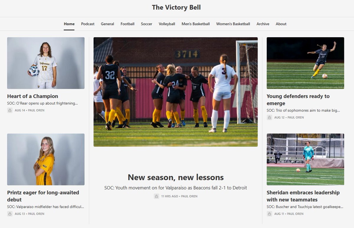 Paul Oren (@tvboren) on Twitter photo It's been a fun week at #TheVictoryBell focusing on <a href="/ValpoWSO/">Valpo Women's Soccer</a>. I'm shifting to @ValpoUFootball and <a href="/VU_VB/">Valpo Volleyball</a> season previews over the next two weeks. Make sure you're subscribed for all the latest coverage. It's been a fun week at #TheVictoryBell focusing on <a href="/ValpoWSO/">Valpo Women's Soccer</a>. I'm shifting to @ValpoUFootball and <a href="/VU_VB/">Valpo Volleyball</a> season previews over the next two weeks. Make sure you're subscribed for all the latest coverage.