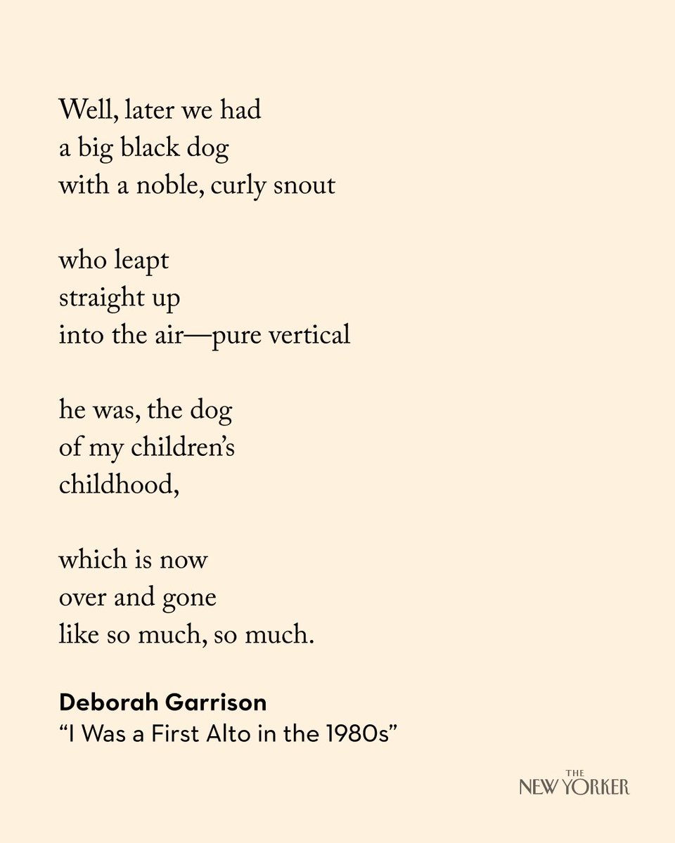 NewYorker's tweet photo. A poem by Deborah Garrison. Read it in full: https://t.co/ZW2IEWg75s https://t.co/8AsecsB84g