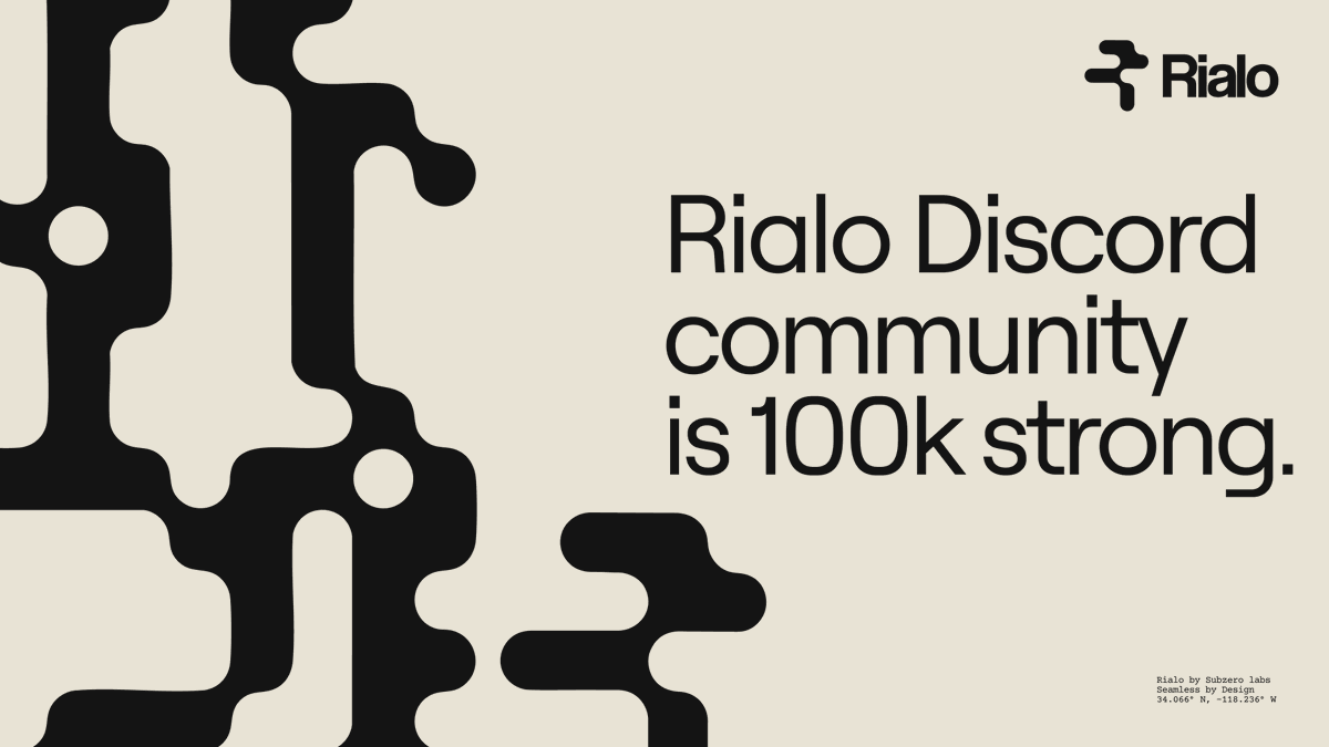 RialoHQ's tweet image. Days since launch: 13
Rialo Discord: 100,000 members

From 0 → 100k in less than 2 weeks. The Rialo community isn’t just growing, it’s exploding.

Big thanks to every single one of you for joining the mission early.